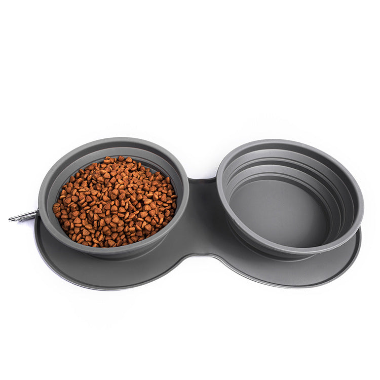 PawPort Duo™ – Foldable Travel Bowls with Slow-Feed Design